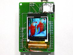 Arduino + Color LCD Shield ZY-FGD1442701V1 裏板の間に黄色い紙を入れてみた