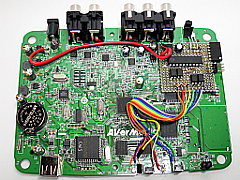 AVT-C281Lに Irシステム対応自作基板を組み込んだ図