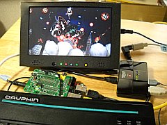 Raspberry Pi用液晶モニタで動画再生