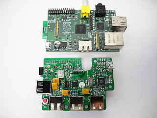 Raspberry Piと自作した USB-HUB