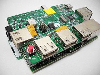 Raspberry Pi Version 2 と USB-HUB基板